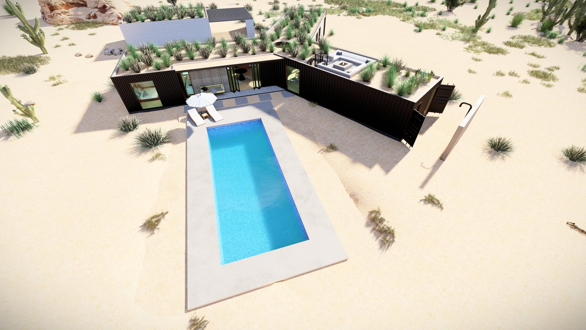 Property boundaries and features
