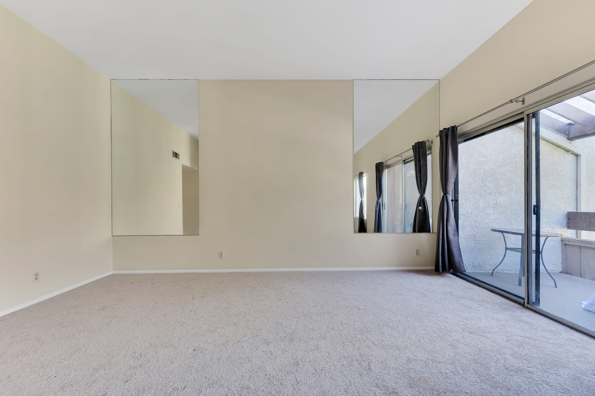 Spacious bedroom with ample storage