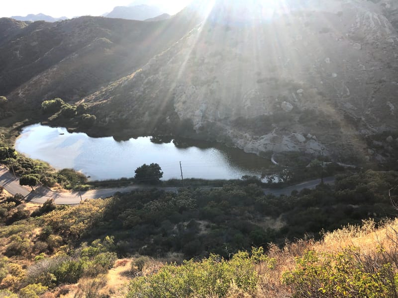Lake Eleanor nestled in the sunlit hills of Thousand Oaks in the Conejo Valley