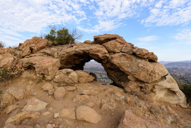 CoBa Arch rock formation on Rabbit Ridge Trail above Thousand Oaks in the Conejo Valley