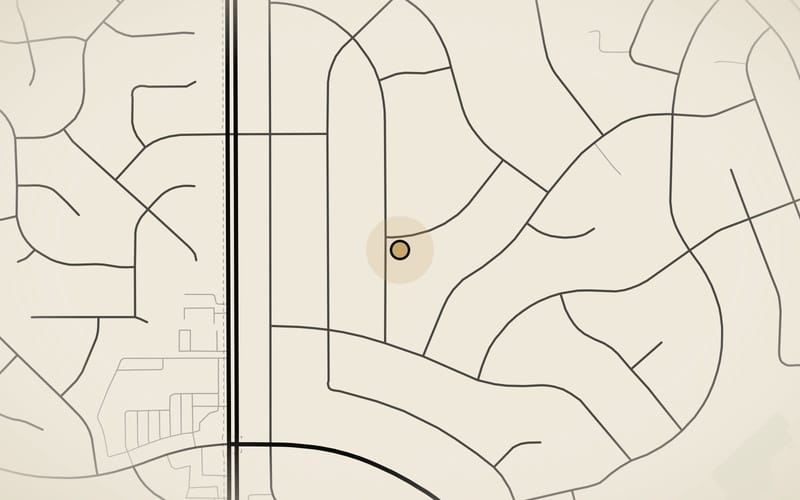 Street map of the neighborhood around 2970 Camino Graciosa, Thousand Oaks